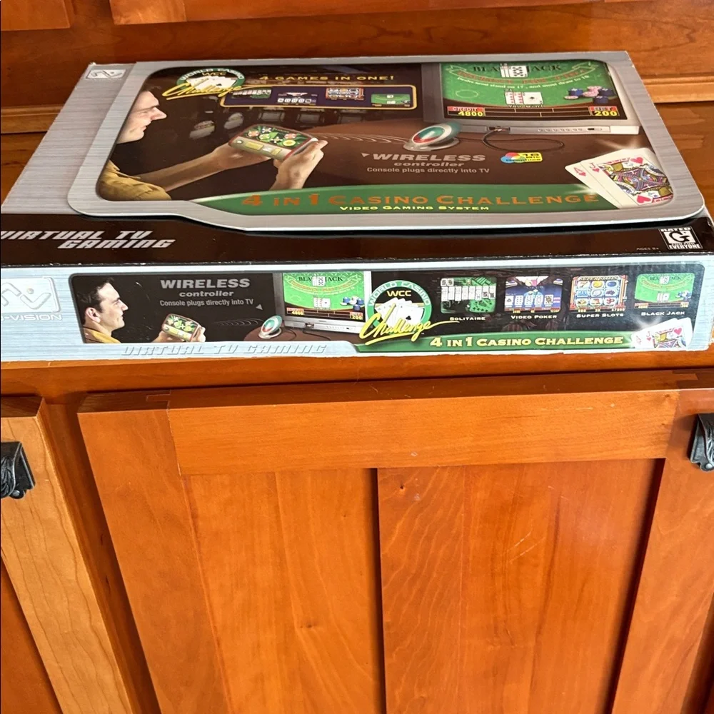 4-in-1 Casino Challenge Wireless Video Gaming System - Black & Green